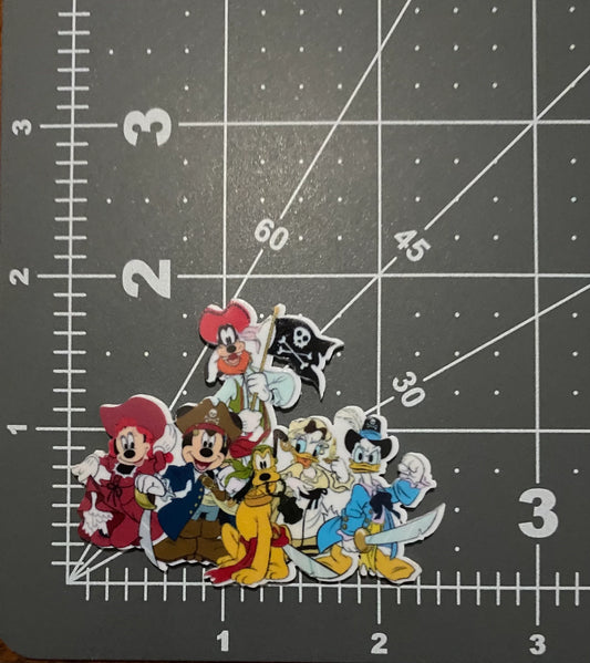 Disney Pirate Mickey and Friends Flat Back Planar Resin