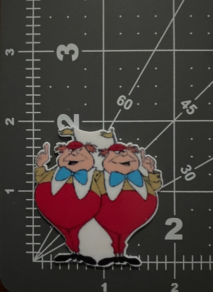 Alice In Wonderland Flat Back Planar Resin - Tweedle Dee Tweedle Dum