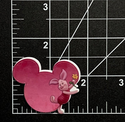 Disney Piglet Flat Back Planar Resin - Hidden Mickey