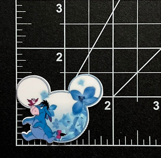 Disney Eeyore Flat Back Planar Resin - Hidden Mickey