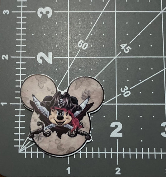 Disney Pirate Mickey Flat Back Planar Resin