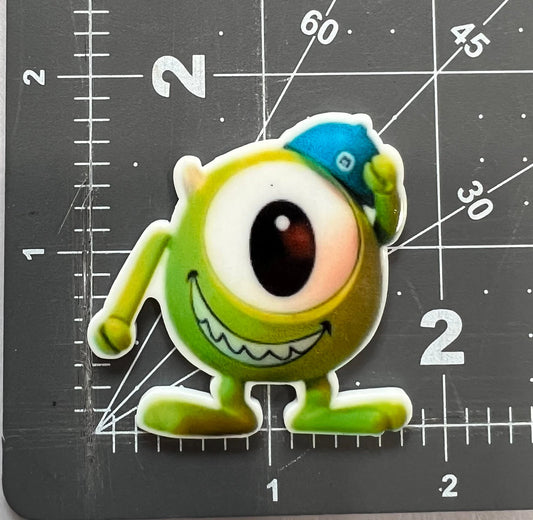 Disney Monster's Inc Flat Back Planar Resin - Mike Wazowski