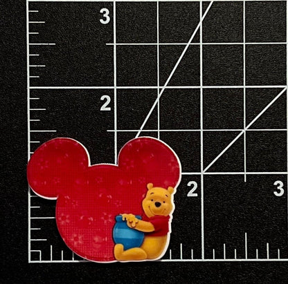 Disney Winnie the Pooh Flat Back Planar Resin - Hidden Mickey