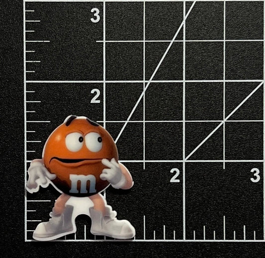 M&M Flat Back Planar Resins - Orange
