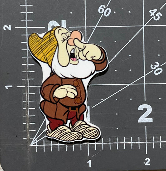 Disney Snow White and the Seven Dwarfs Flat Back Planar Resin - Sneezy