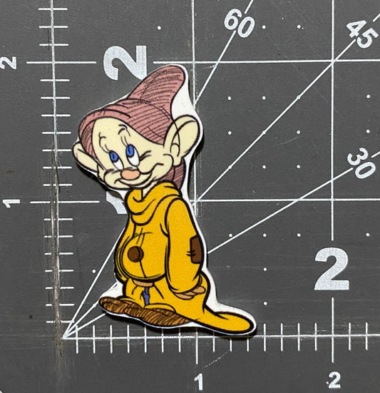 Disney Snow White and the Seven Dwarfs Flat Back Planar Resin - Dopey