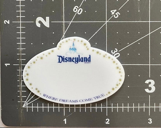 Disney Parks Flat Back Planar Resin - Disneyland Name Tag