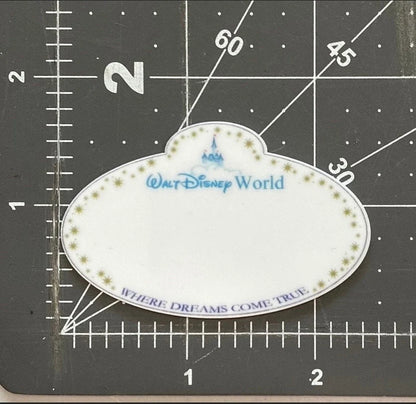 Disney Parks Flat Back Planar Resin - Name Tag