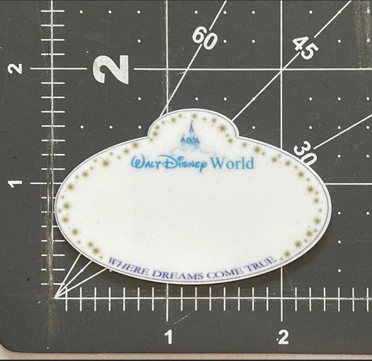 Disney Parks Flat Back Planar Resin - Name Tag