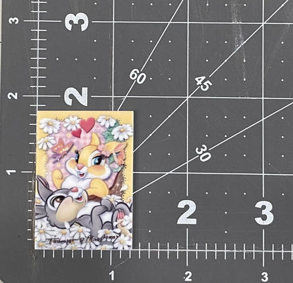 Disney Bambi Flat Back Planar Resin - Thumper and Miss Bunny