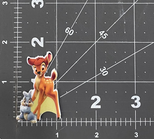 Disney Bambi Flat Back Planar Resin - Bambi and Thumper