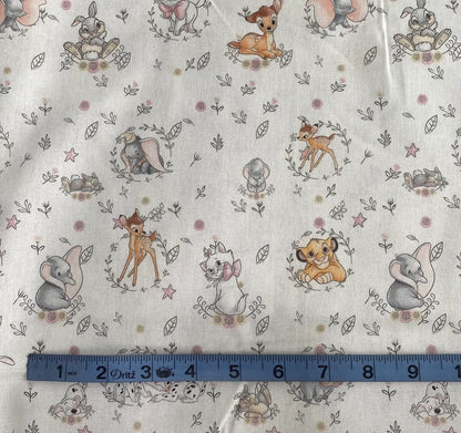 Disney Character Collage Fabric