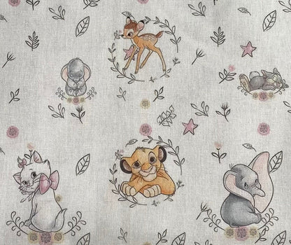 Disney Character Collage Fabric
