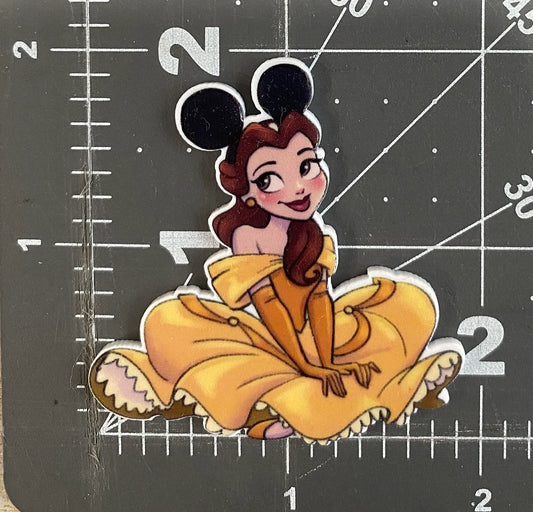 Disney Park Princess Flat Back Planar Resin - Belle