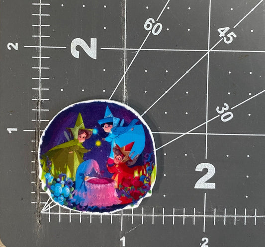 Disney Sleeping Beauty Flat Back Planar Resin - Three Fairies