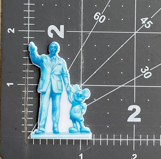 Disney Partners Flat Back Planar Resin - Walt Disney and Mickey Mouse