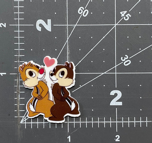 Disney Chip and Dale Flat Back Planar Resin - Heart