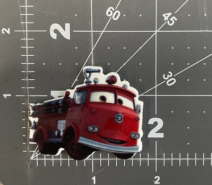 Disney Cars Flat Back Planar Resin - Red