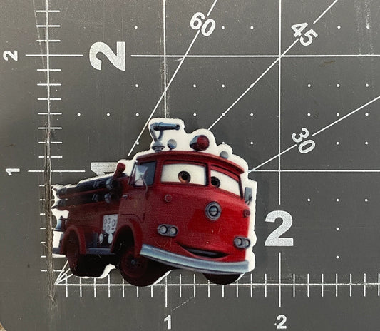 Disney Cars Flat Back Planar Resin - Red