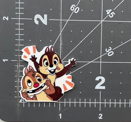 Disney Chip and Dale Flat Back Planar Resin - Funny Face