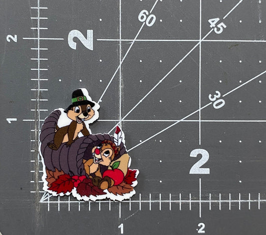 Disney Chip and Dale Flat Back Planar Resin - Cornacopia