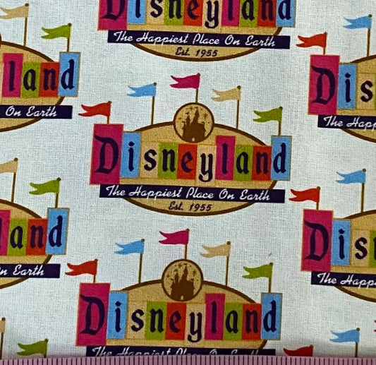 Disney Disneyland Sign Fabric