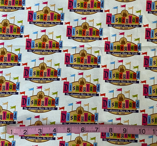 Disney Disneyland Sign Fabric