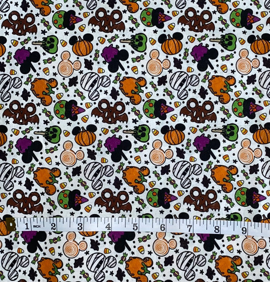 Disney Halloween Park Snacks Fabric
