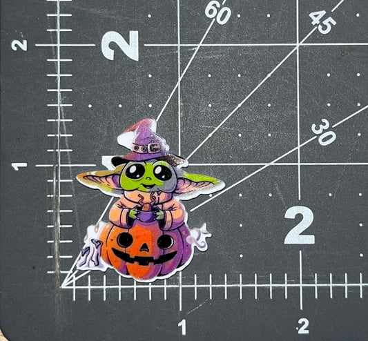 Halloween Yoda Flat Back Planar Resins