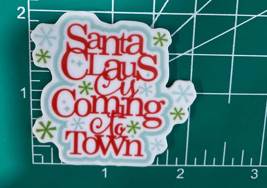 Disney Christmas Flat Back Planar Resin - Santa Claus is Coming to Town