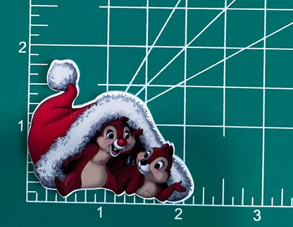 Disney Chip and Dale Christmas Flat Back Planar Resin