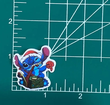 Disney Christmas Flat Back Planar Resin - Stitch