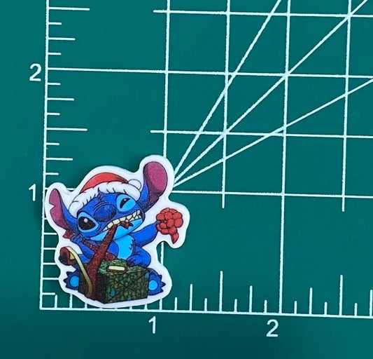 Disney Christmas Flat Back Planar Resin - Stitch