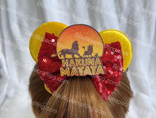 Lion King Mickey Ear Scrunchies