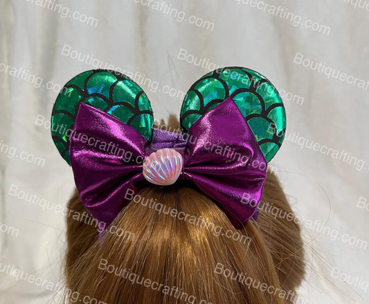 Little Mermaid Mickey Ear Scrunchies