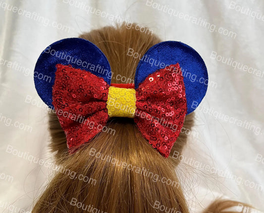 Snow White Mickey Ear Scrunchies