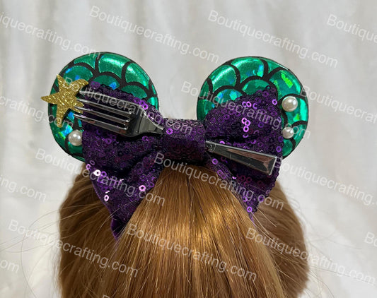 Little Mermaid Mickey Ear Scrunchies