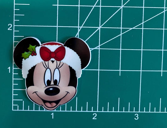 Disney Christmas Flat Back Planar Resin - Minnie Mouse