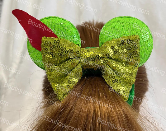 Peter Pan Mickey Ear Scrunchies