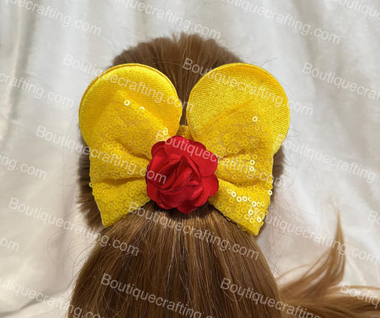 Beauty and the Beast Mickey Ear Scrunchies