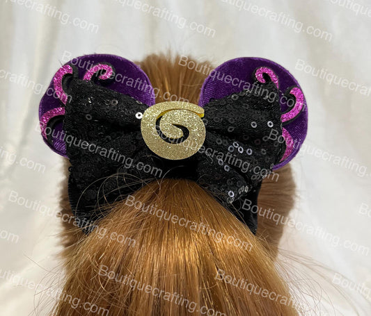 Little Mermaid Mickey Ear Scrunchies - Ursula