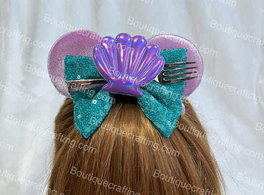 Little Mermaid Mickey Ear Scrunchies