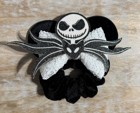 Jack Skellington Mickey Ear Scrunchies