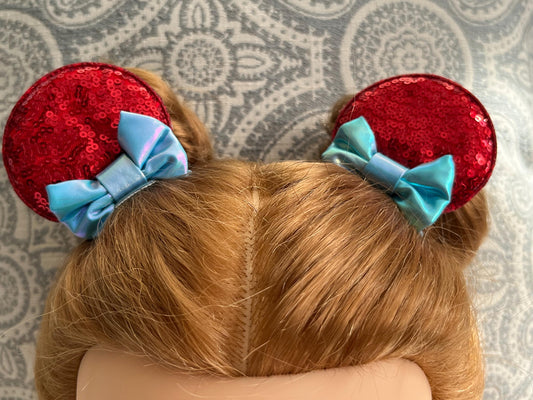 Red Clip On Mickey Ear