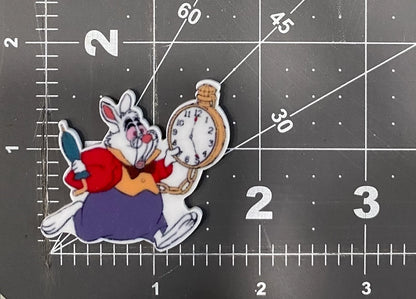 Alice In Wonderland Flat Back Planar Resin - White Rabbit